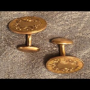 Gents vintage GLP Co. engraved cuff links